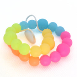 Glow in the Dark Necklaces, Round Beads, 18