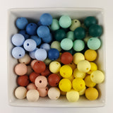 Blue Rabbit Co Silicone Beads, Beads and Bead Assortments, Bead Kit - 9mm Silicone Beads, Three Tone, 250PC
