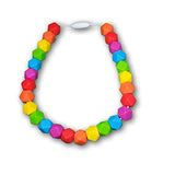 Silicone Necklace Jewelry -17" Necklace Food Grade BPA Free (Hexagon)