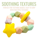Baby Teether | BPA-Free Silicone Teething Ring & Sensory Chew Toy to Soothe, Relieve & Improve Infant Tooth Development | Great for 3+ Month Newborns Made with Food Grade Silicone