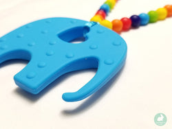Elephant Teether with Silicone Bead Strap