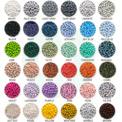 Silicone Beads, Mix & Match 30 Pieces, 12mm Round Bulk Silicone Beads - Select Your Own Colors by Blue Rabbit Co