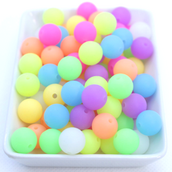 Blue Rabbit Co Silicone Beads, Glow In The Dark Beads, UV Solar Bead Assortment 12mm Silicone Beads Bulk, 80pc, Glow Beads
