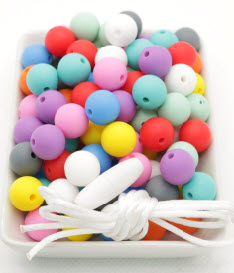 Blue Rabbit Co Silicone Beads, Beads and Bead Assortments, Bead Kit, 12mm Silicone Bead Bulk, Original, 100PC