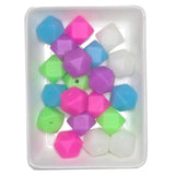 Glow-in-the-Dark Hexagon Silicone Beads (14mm)