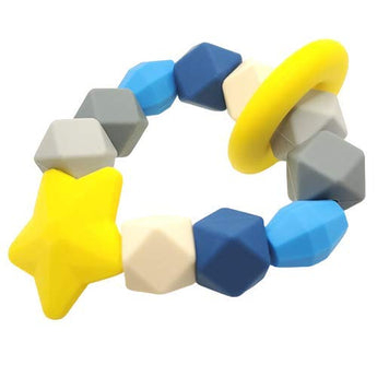 Baby Teether | BPA-Free Silicone Teething Ring & Sensory Chew Toy to Soothe, Relieve & Improve Infant Tooth Development | Great for 3+ Month Newborns Made with Food Grade Silicone