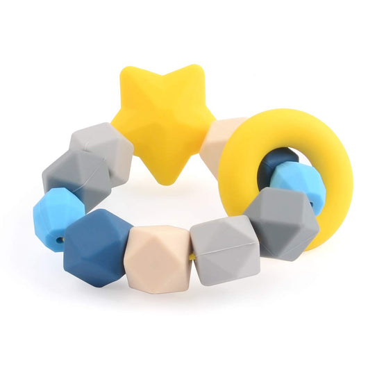 Baby Teether  BPA-Free Silicone Teething Ring & Sensory Chew Toy to S –  BlueRabbitCo