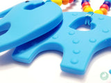 Elephant Teether with Silicone Bead Strap
