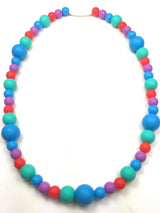 Silicone Necklace Jewelry - 20" Necklace - Food Grade BPA Free (20", Bubblegum)