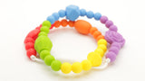 Silicone Toddler Jewelry - 17" Kids Necklace For Girls Boys - Food Grade BPA Free (Rainbow)