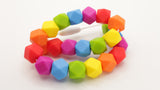 Silicone Necklace Jewelry -17" Necklace Food Grade BPA Free (Hexagon)