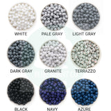 Silicone Beads, Mix & Match 30 Pieces, 12mm Round Bulk Silicone Beads - Select Your Own Colors by Blue Rabbit Co