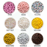 Silicone Beads, Mix & Match 30 Pieces, 12mm Round Bulk Silicone Beads - Select Your Own Colors by Blue Rabbit Co