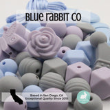 Blue Rabbit Co Silicone Beads, Beads and Bead Assortments, Bead Kit Includes Clips, Clasp, Lanyard (Lavendar Mix)