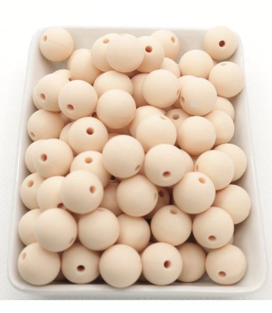 Brown Cow Print Silicone Bead Mix, 50 or 100 BULK Round Silicone Beads