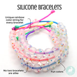 Beaded Bracelets For Teen Girls, Toddlers and Adults, Cute Adjustable Bracelet, Fashionable Friendship Silicone Bead Bracelet, Washable, Light-Weight, DotDot by Blue Rabbit Co