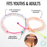 Beaded Bracelets For Teen Girls, Toddlers and Adults, Cute Adjustable Bracelet, Fashionable Friendship Silicone Bead Bracelet, Washable, Light-Weight, DotDot by Blue Rabbit Co